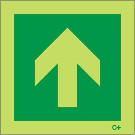 Glow in the Dark Arrow Up Symbol Sign
