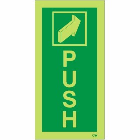 Glow in the Dark Push Door Sign - BS 5499 Compliant Glow in the Dark Push Door Sign - BS 5499 Compliant