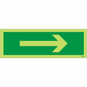 Glow in the Dark Arrow Sign Photoluminescent Arrow Sign