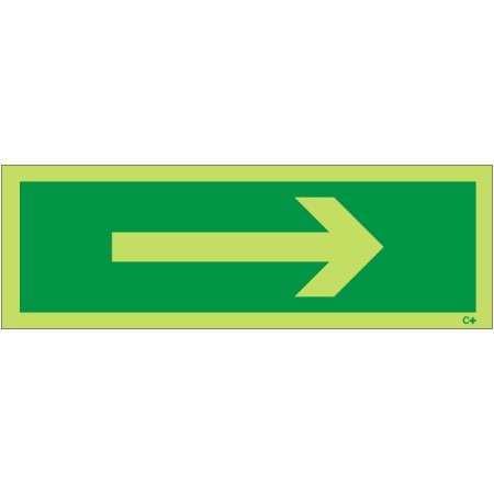 Photoluminescent Arrow Sign