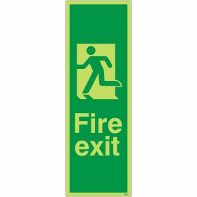 Glow In Dark Fire Exit Running Man Left Sign Glow In Dark Fire Exit Running Man Left Sign