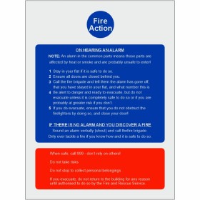 Stay Indoors (Stay Put) - Brushed Aluminium Fire Action Notice Sign Stay Indoors (Stay Put) - Brushed Aluminium Fire Action Notice Sign