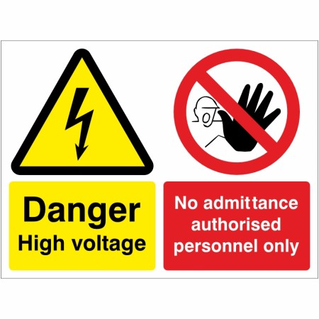 Danger High Voltage Multi Purpose Sign