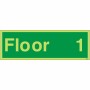 Glow in the Dark Floor 1 - Floor Identification Sign