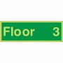 Glow in the Dark Floor 3 - Floor Identification Sign