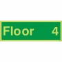 Glow in the Dark Floor 4 - Floor Identification Sign