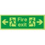 Glow in the Dark Fire Exit Left / Right Sign