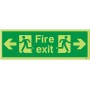 Glow in the Dark Fire Exit Left / Right Sign