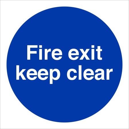 Fire Exit Keep Clear Sign