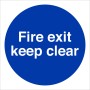 Fire Exit Keep Clear Sign