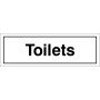 Toilets Sign 300 x 100mm