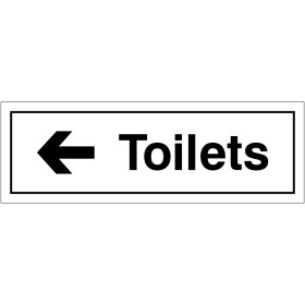 Toilets Arrow Left Door Sign Toilets Arrow Left Door Sign