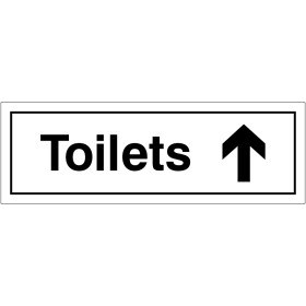 Toilets Arrow Up Door Sign Toilets Arrow Up Door Sign