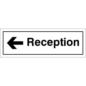 Reception Left Door Sign Reception Left Door Sign
