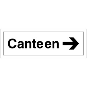 Canteen Arrow Right Door Sign Canteen Right Door Sign