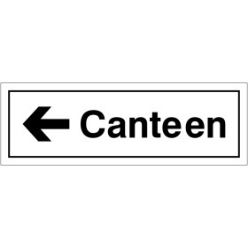 Canteen Arrow Left Door Sign Canteen Left Door Sign