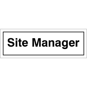 Site Manager Door Sign Site Manager Door Sign