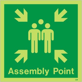Glow In The Dark Assembly Point Sign Glow In The Dark Assembly Point Sign