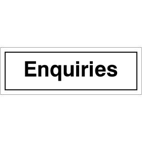 Enquiries Door Sign Enquiries Door Sign