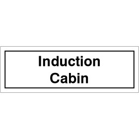 Induction Cabin Door Sign Induction Cabin Door Sign
