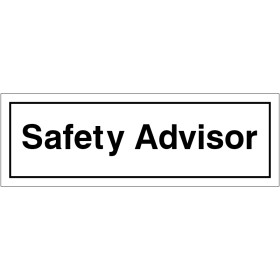 Safety Advisor Door Sign Safety Advisor Door Sign