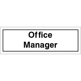 Office Manager Door Sign Office Manager Door Sign