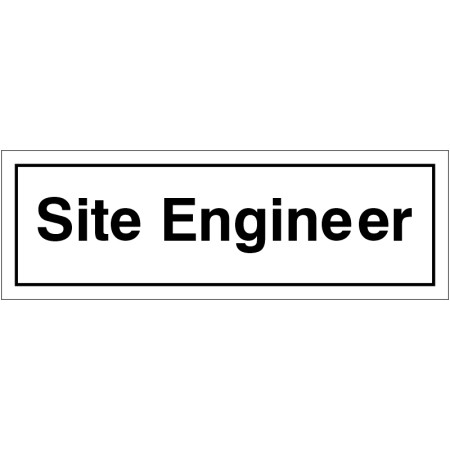 Site Engineer Door Sign