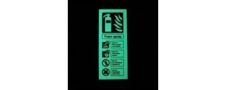 Glow in the Dark Fire Extinguisher Signs