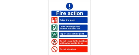 Fire Action Notice Signs