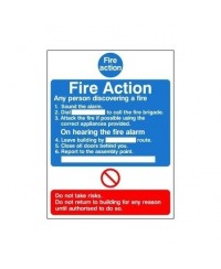Fire Action Notice Signs