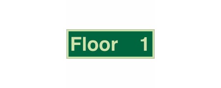 Glow in the Dark Floor Level Identification Signs