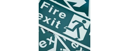 Glow in the Dark Fire Exit Signs