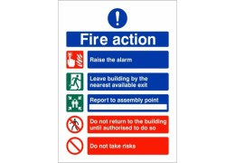 Fire Action Signs for School Safety